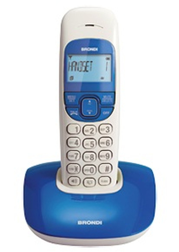 BRONDI TELEFONO CORDLESS NICE BIANCO/BLU