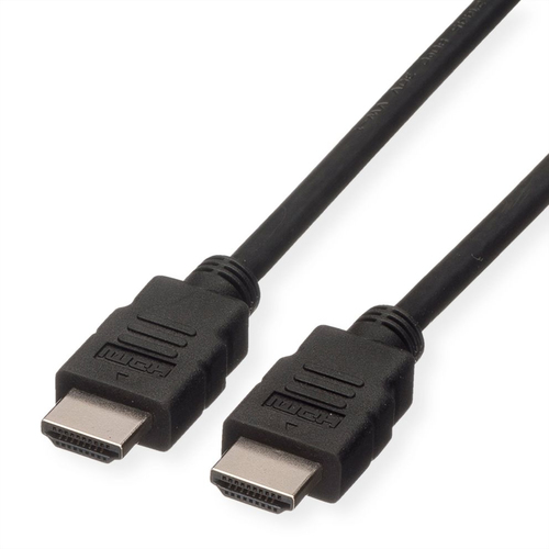 ROLINE GREEN CAVO  HDMI HIGH SPEED CABLE E ETHERNET, M M, BLACK, 1M