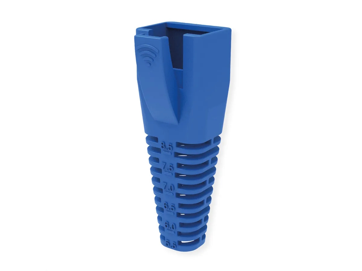 ROLINE CAPPUCCIO DI PROTEZIONE PER RJ45, TAGLIABILE, 10 PEZZI, BLU
