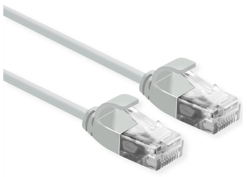 ROLINE CAVO DI RETE UTP DATA CENTER PATCHCORD CAT.6A/CLASSE EA, LSOH, SLIM, GRIGIO, 0.3M