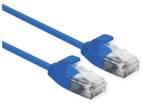 ROLINE CAVO UTP DATA CENTER PATCHCORD CAT.6A, CLASS EA, LSOH, SLIM, BLU, 1M