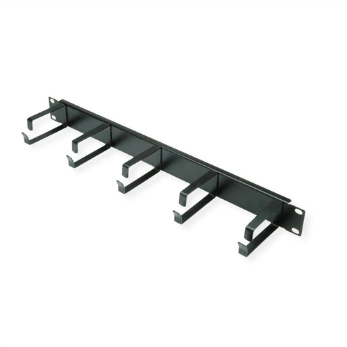VALUE 19" 1UH GESTIONE CAVI, G - TYPE, 5 GANCI, NERO