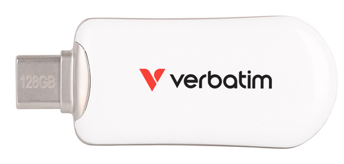 VERBATIM PEN DISK PLECTRA USB-C 3.2 GEN 1 FLASH DRIVE WHITE 128GB