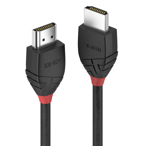 LINDY CAVO HDMI 2.0 HIGH SPEED BLACK LINE 0,5MT HDMI M/M