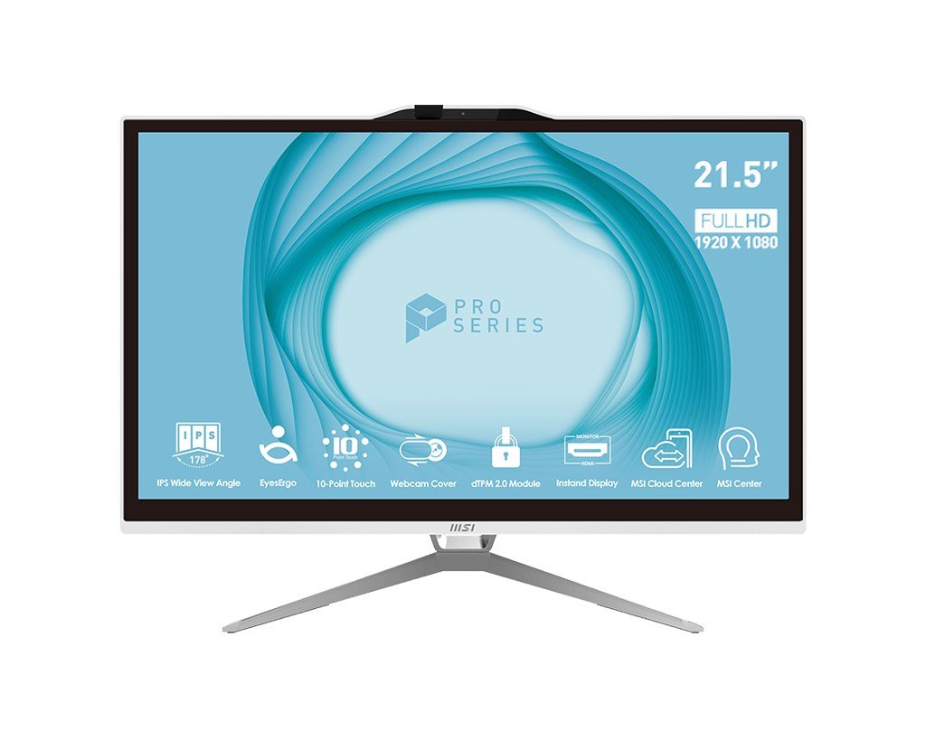 MSI PC AIO 21,5" WHITE TOUCH Intel Pentium G7400 4GB 128GB SSD WIN 11 PRO