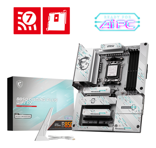 MSI MB B850 GAMING PLUS WIFI PZ,B850,AM5,4DDR5,4PCI-Ex16,3M.2,4SATA3,3USB10G,6USB5G,8USB2