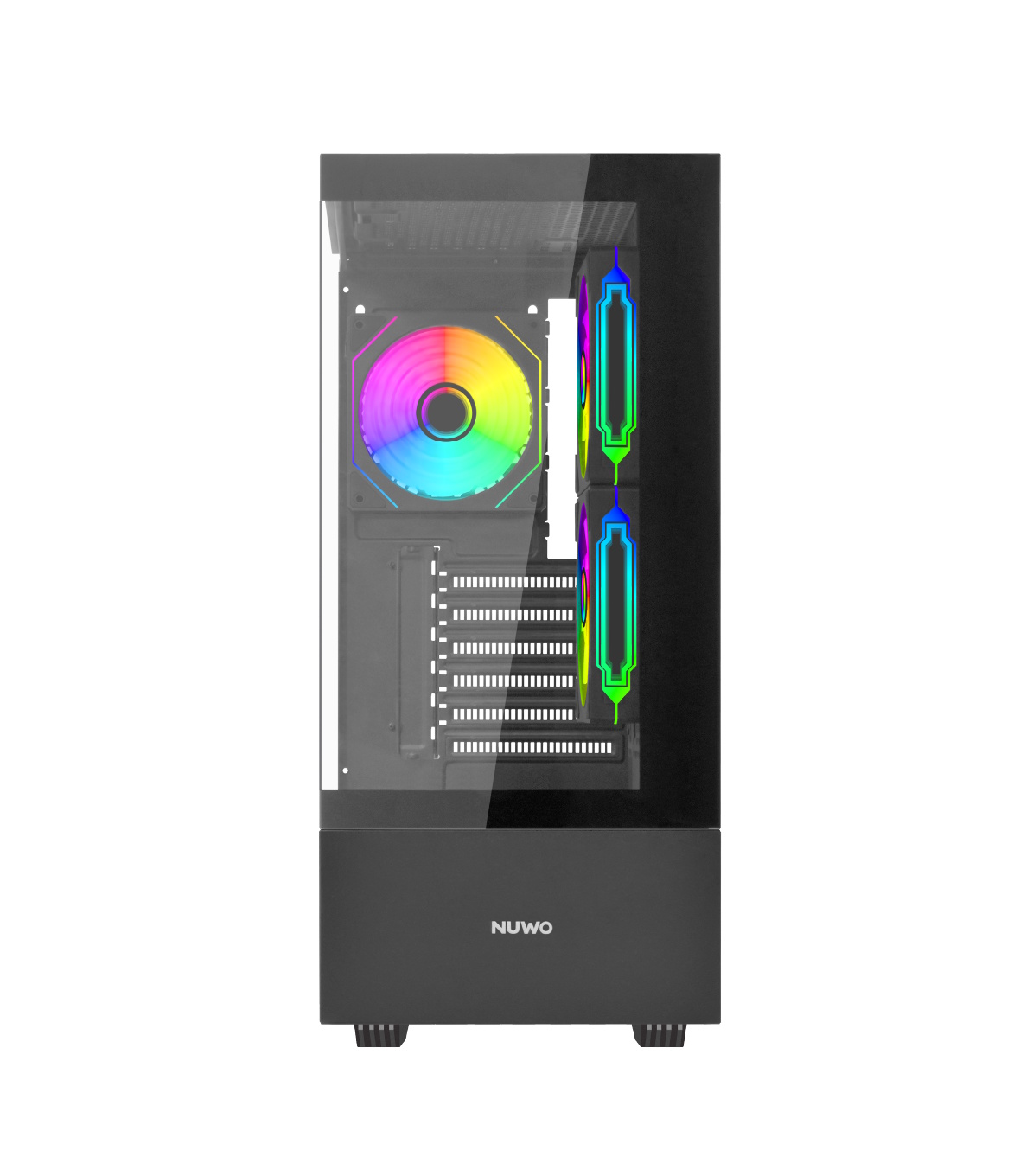 NUWO CASE ATX NUWO CLASH CK500 NERO 0.45MM SPCC 3*USB3.0/2.0 3*FAN ARGB FRONT E SIDE GLASS