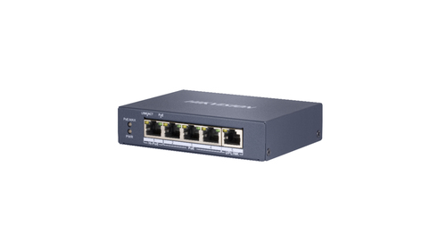 HIKVISION SWITCH 4 PORT GIGABIT UNMANAGED POE SWITCH  1 GIGABIT RJ45 UPLINK PORT, 802.3AF/AT/BT, POR