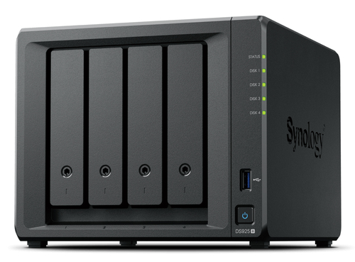 SYNOLOGY NAS DS925+ X 4HD/SSD 3.5"/2.5"SATA-NO HD-AMD RYZEN V1500B--DDR4 4GB-2P GIGA-2P USB-1P