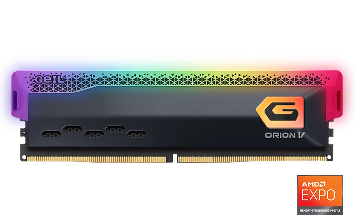 GEIL RAM 16GB DDR5 Orion V RGB-Gray PC5-41600 5200MHz 38-44-44-84