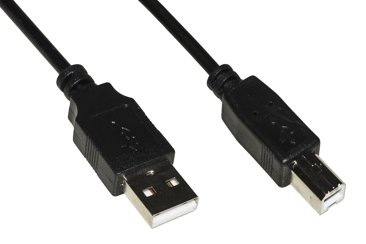 LINK CAVO USB 2.0 CONNETTORI A-B IN RAME MT 1,80 NERO
