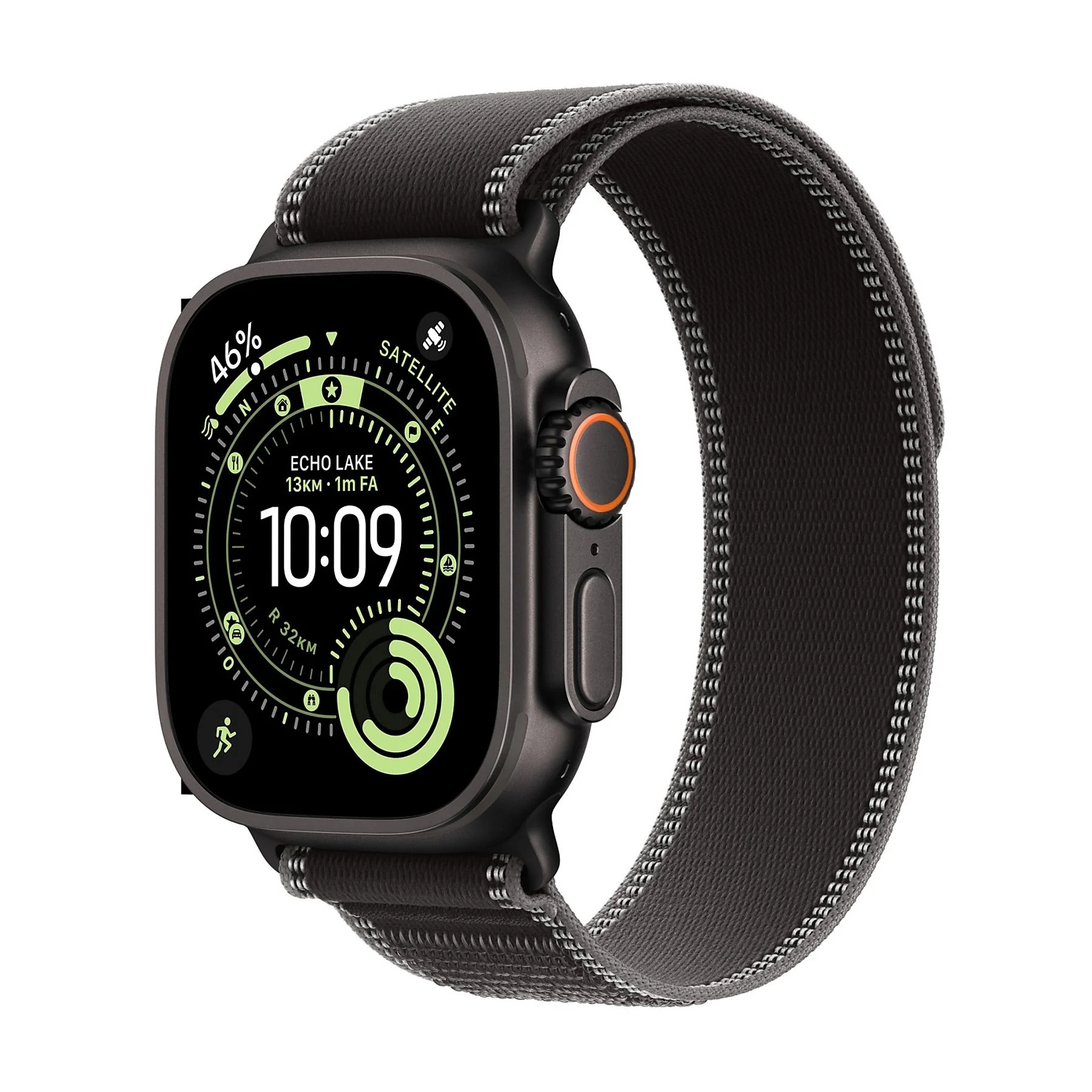 APPLE WATCH ULTRA 3GPS E CELLULAR49MMBLACK TITANIUM CASE WITH BLACK/CHARCOAL TRAIL LOOP, M/L