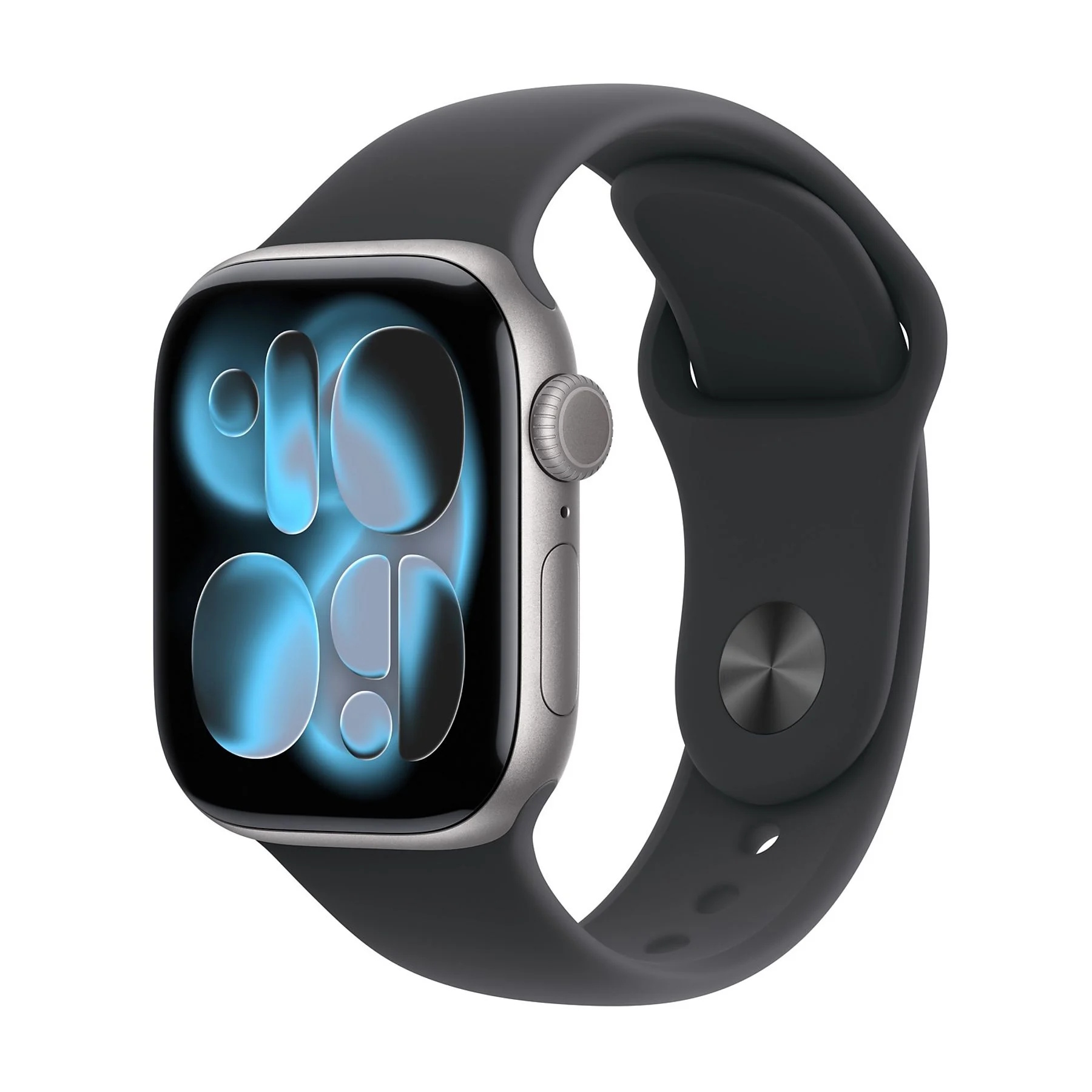 APPLE WATCH SERIES 11GPS E CELLULAR 42MM SPACE GREY ALUMINIUM CASE WITH BLACK SPORT BAND, M/L
