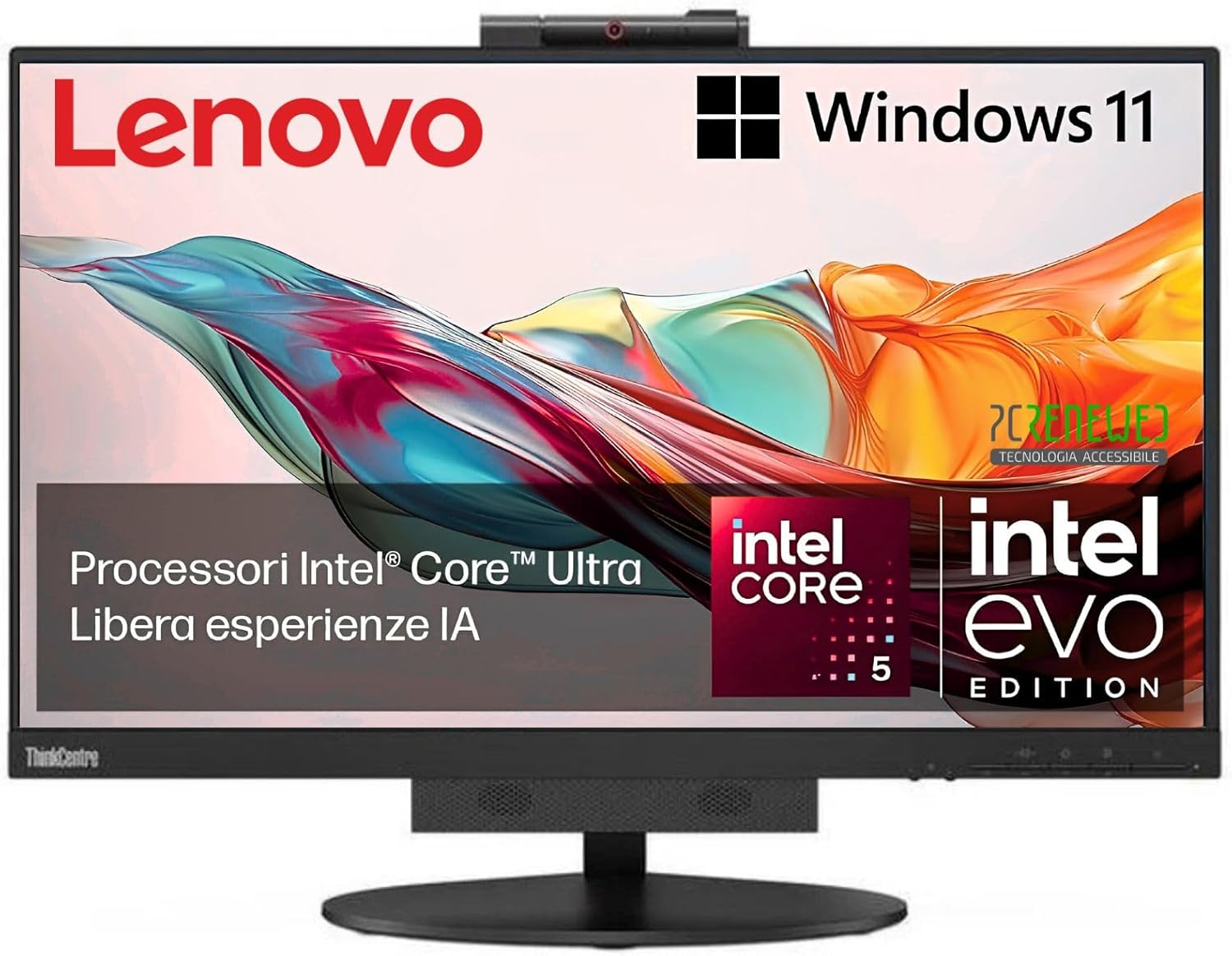 REFURBISED LENOVO PC AIO 22" Borderless TIO22 GEN4 IPS FHD + M720Q Tiny i5-8500T 8GB 256GB nvme W11P