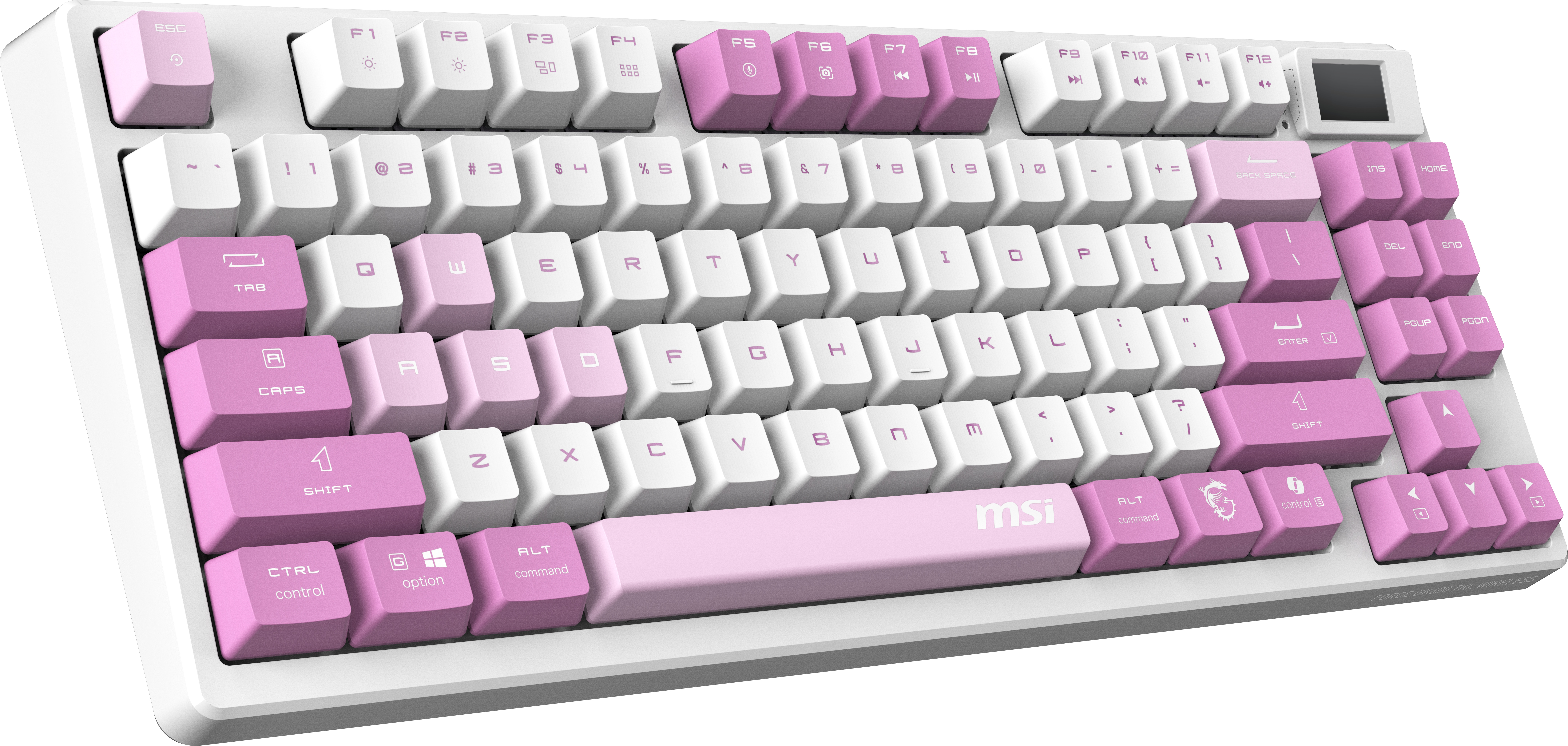 MSI  GK600 WHITE DEEP PURPLE LIGHT PURPLE FORGE  KEYBOARD ,ITA